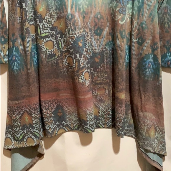 FRENCH BAZAAR XXXL TOP/TUNIC SHARK BITE TEALS - Picture 2 of 8